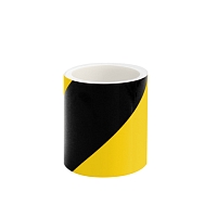 Standardní reflexní výstražná páska, pravá, černá/žlutá, 10 cm × 25 m